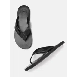 Woodland Men Grey & Black Printed Thong Flip-Flops-picture-19