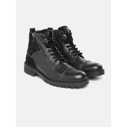 Woodland Men Leather Mid Top Regular Boots-picture-41