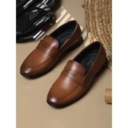 Woodland Men Leather Round Toe Slip-On Loafers-picture-32