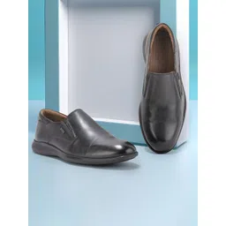 Woodland Men Leather Round Toe Slip On Loafers-picture-43