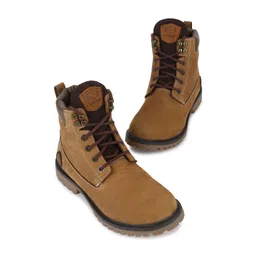 Woodland Men Round Toe Lace-Ups Mid-Top Regular Boots-picture-24