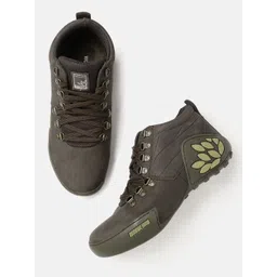 Woodland Men Round-Toe Leather Sneakers-picture-35