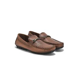 Woodland Men Textured Leather Loafers-picture-28