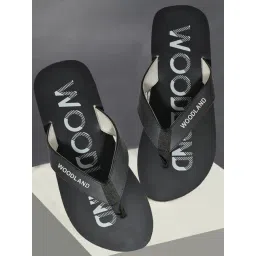 Woodland Men's Black Flip Flops-picture-25
