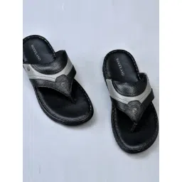 Woodland Men's Black Thong Sandals-picture-45