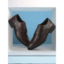 Woodland Men's Brown Brogue Shoes-picture-13