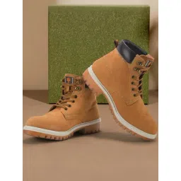 Woodland Men's Brown Derby Boots-picture-42