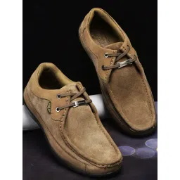 Woodland Men's Brown Derby Shoes-picture-21