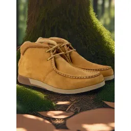Woodland Men's Camel Derby Shoes-picture-32