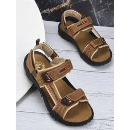 Woodland Men's Camel Floater Sandals-picture-30