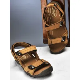 Woodland Men's Camel Floater Sandals-picture-30