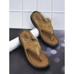 Woodland Men's Camel Thong Sandals-picture-40