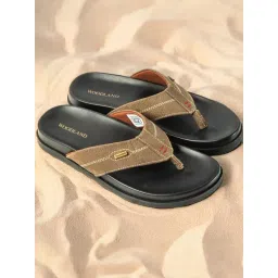 Woodland Men's Camel Thongs-picture-13