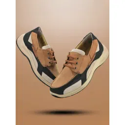 Woodland Men's Cashew Brown Derby Shoes-picture-35