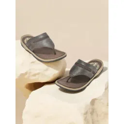 Woodland Men's Dark Brown Thong Sandals-picture-23