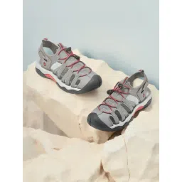 Woodland Men's Dark Grey Back Strap Sandals-picture-22