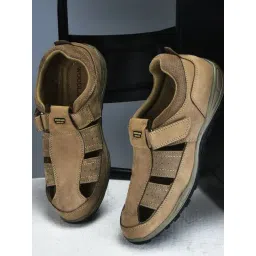 Woodland Men's Dubai Khaki Fisherman Sandals-picture-36