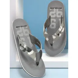 Woodland Men's Grey Flip Flops-picture-19