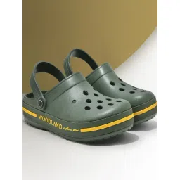 Woodland Men's Olive Back Strap Clogs-picture-43