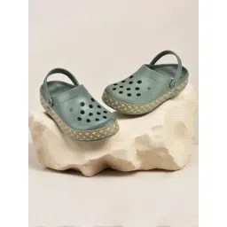 Woodland Men's Olive Back Strap Clogs-picture-46