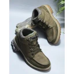 Woodland Men's Olive Derby Shoes-picture-16