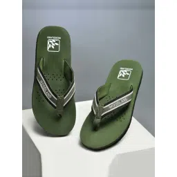 Woodland Men's Olive Flip Flops-picture-25