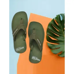Woodland Men's Olive Flip Flops-picture-21