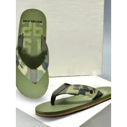 Woodland Men's Olive Flip Flops-picture-29