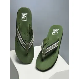 Woodland Men's Olive Flip Flops-picture-28