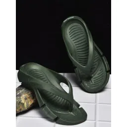 Woodland Men's Olive Flip Flops-picture-18