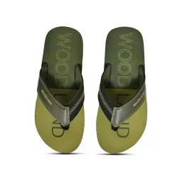Woodland Men's Olive Flip Flops image 4