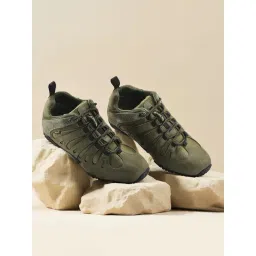 Woodland Men's Olive Green Casual Sneakers-picture-26