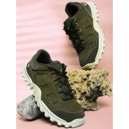 Woodland Men's Olive Green Hiking Shoes-picture-23