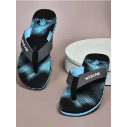 Woodland Men's Sky Blue Flip Flops-picture-25
