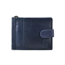 WOODLAND Mens Solid Blue Wallet-picture-14