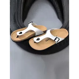 Woodland Men's White T-Strap Sandals-picture-13