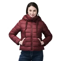 Woodland Olive Green Nylon Solid Jacket-picture-18