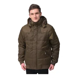 Woodland Olive Polyester Hooded Jacket-picture-46