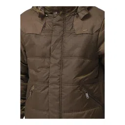 Woodland Olive Polyester Hooded Jacket image 4