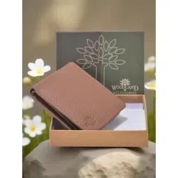 Woodland Tan Textured Medium Leather Bi-Fold Wallet For Men-picture-20