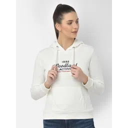 Woodland Women White Printed Hooded Sweatshirt-picture-35