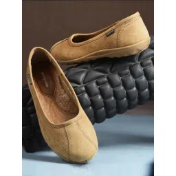 Woodland Women's Camel Ballerina Shoes-picture-30