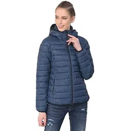 woodland Womens Polyster Casual Regular Jacket (Blue Black)-picture-10