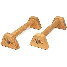 WOODPOWER® - PowerBars, Wooden Parallettes Push Up Bars, Joint-Friendly Beech Wood Calisthenics Equipment for Home, Durable Handstand Trainer Push Up Handles for Floors, XL (XS Long)-picture-35