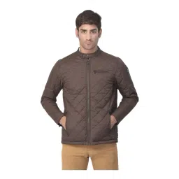 Woods Brown Mandarin Collar Nylon Jacket-picture-12