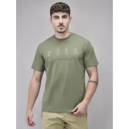 Woods Granite Green Cotton Regular Fit Printed T-Shirt-picture-17