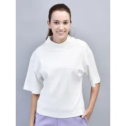 Woods High Neck Solid Pure Cotton Top-picture-18