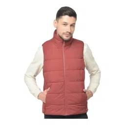 Woods Maroon High Neck Polyester Jacket-picture-38