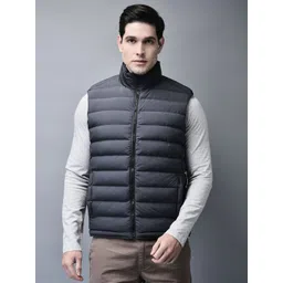 Woods Men Mock Collar Solid Casual Padded Jacket-picture-2