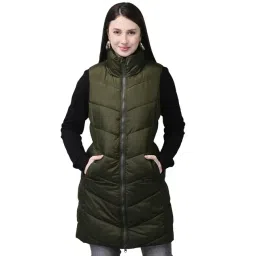 Woods Olive Polyester Solid Jacket-picture-29